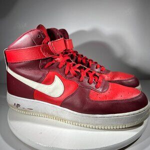 Nike Air Force 1 AF1 Mens Size 14 Shoes Basketball Sneaker Red Maroon Mid Custom